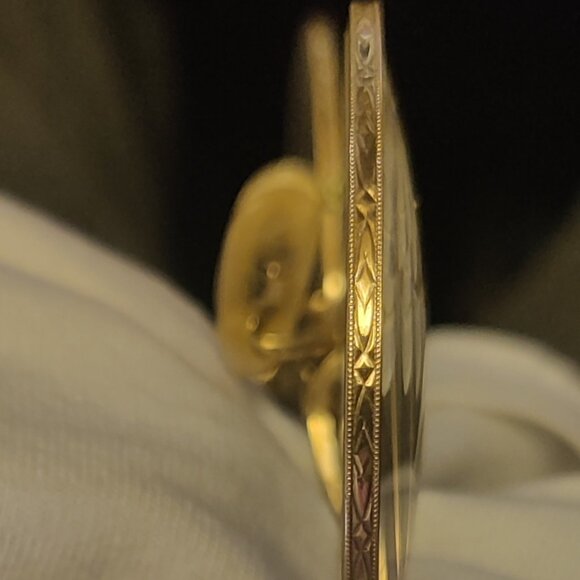 Antique 1930's 2 pair 10-12k Gold Eyeglasses Yellow Gold and White Gold Frames - Picture 3 of 16